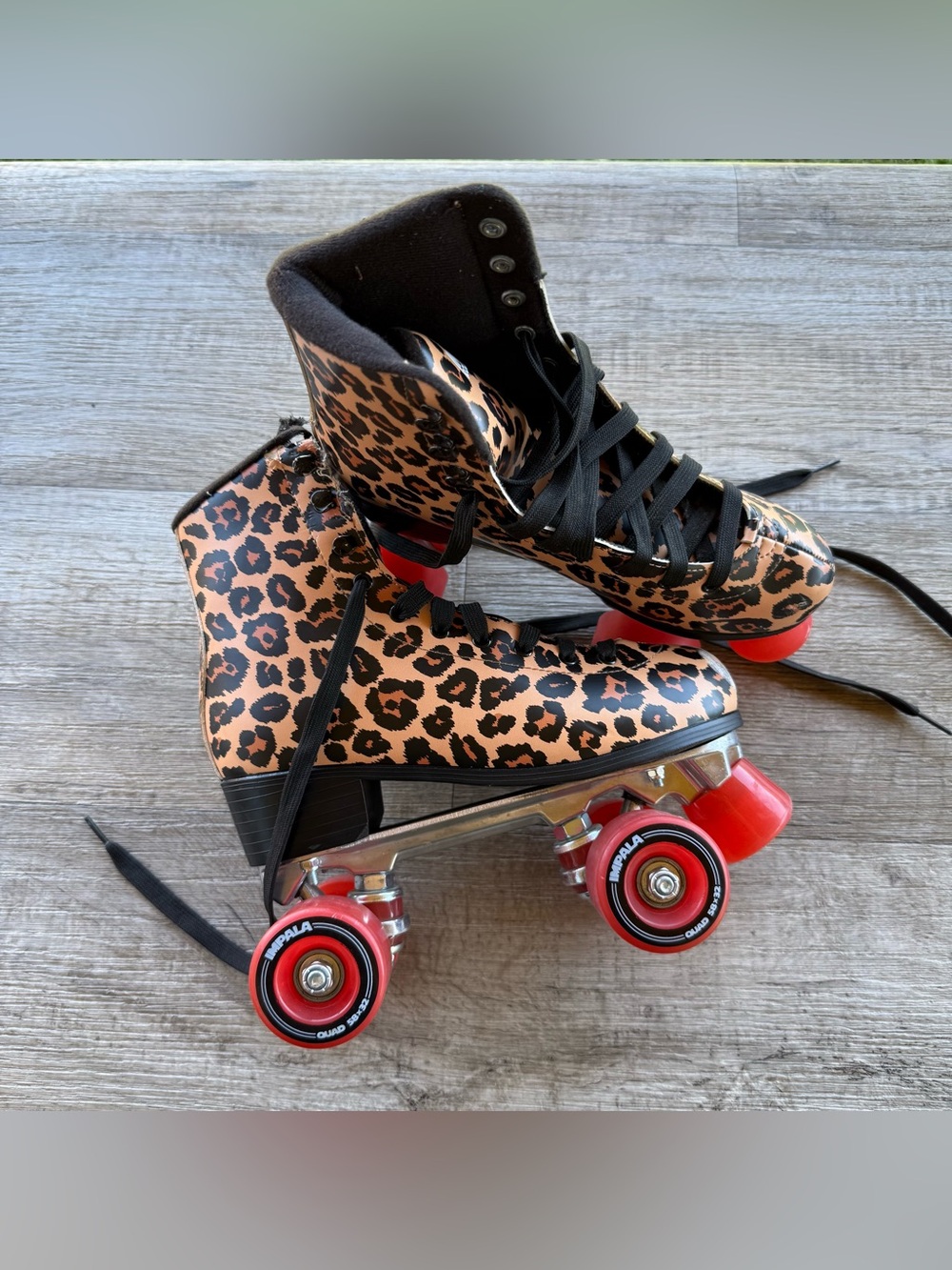 Impala Rollerskates Cheetah Print Lace Up Women’s Size 7
